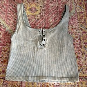 Cropped ribbed thermal tank